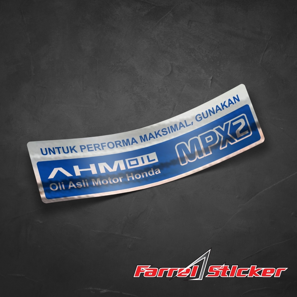 Jual Stiker Label Oli AHM Sticker MPX oil | Shopee Indonesia