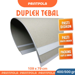 Jual Kertas Karton Tebal Duplex Paper 500 gsm 400gr Lebar 109cm x 79 cm ...