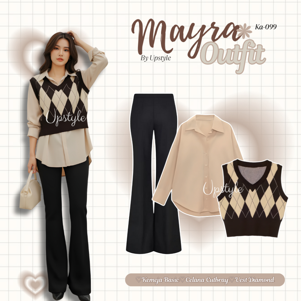 Jual Upstyle - Mayra Outfit Set Korean Style Kekinian OOTD Remaja ...