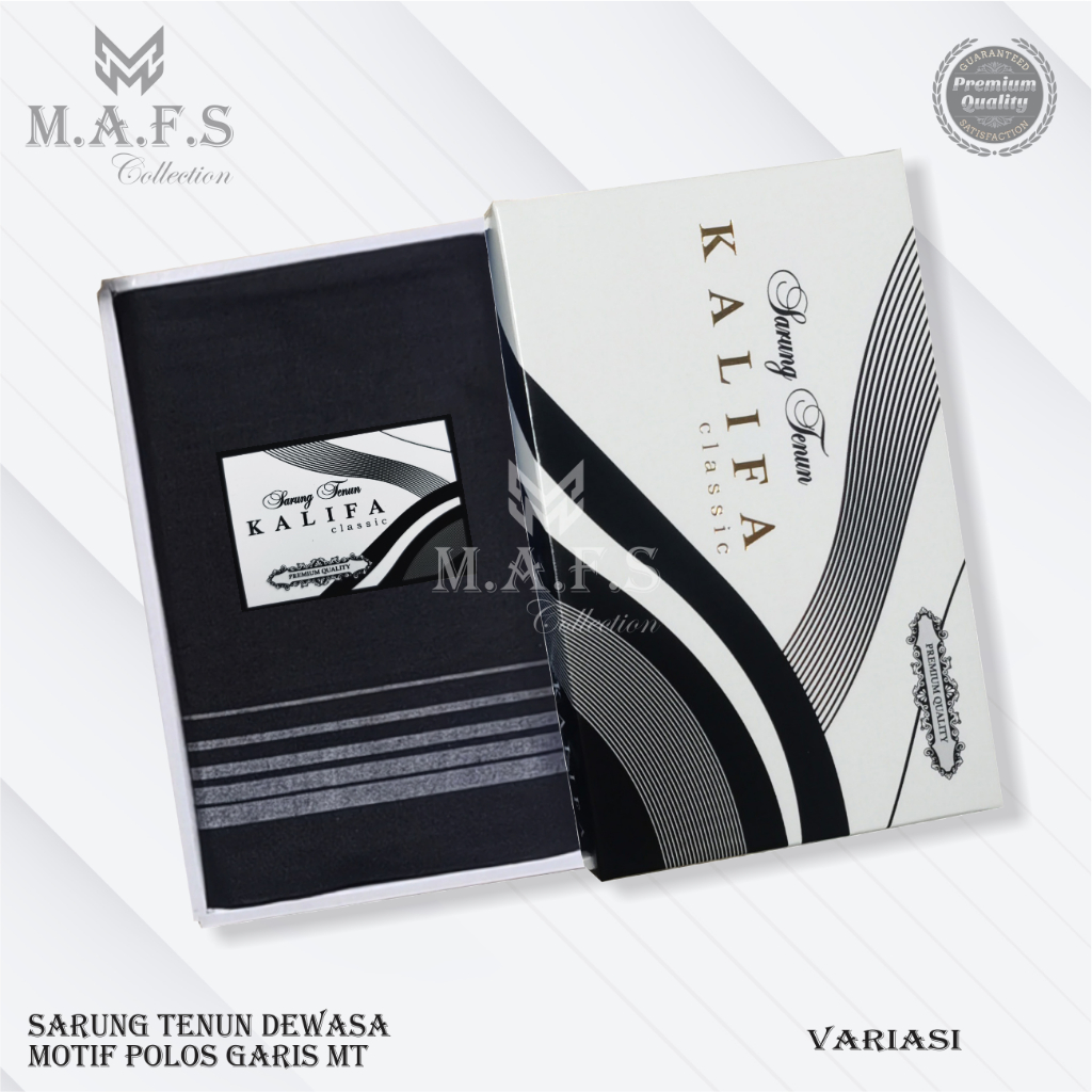 SARUNG DEWASA SARUNG TENUN MOTIF POLOS GARIS MT KALIFA PREMIUM