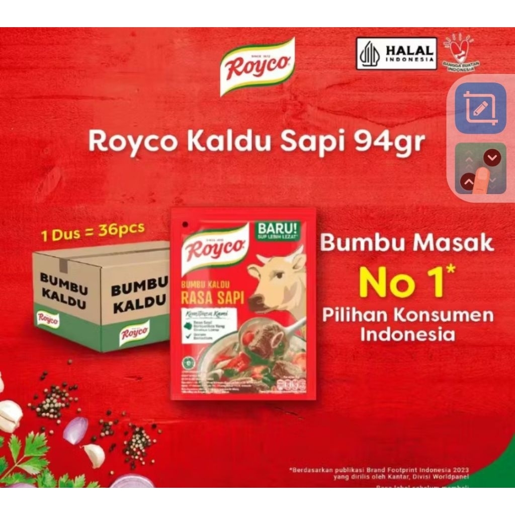 Jual Royco sapi 94gr 1 dus (36pcs) | Shopee Indonesia