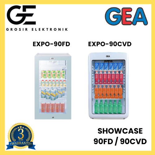 Jual GEA Showcase Display Cooler EXPO 90 FD 4 Rak No Frost / 90 CVD 3 ...