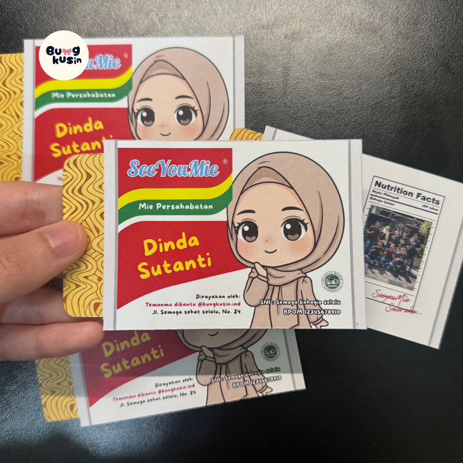 Jual Kartu Ucapan Resign (Mie Instan Edition) Custom Foto Nama – Hadiah ...
