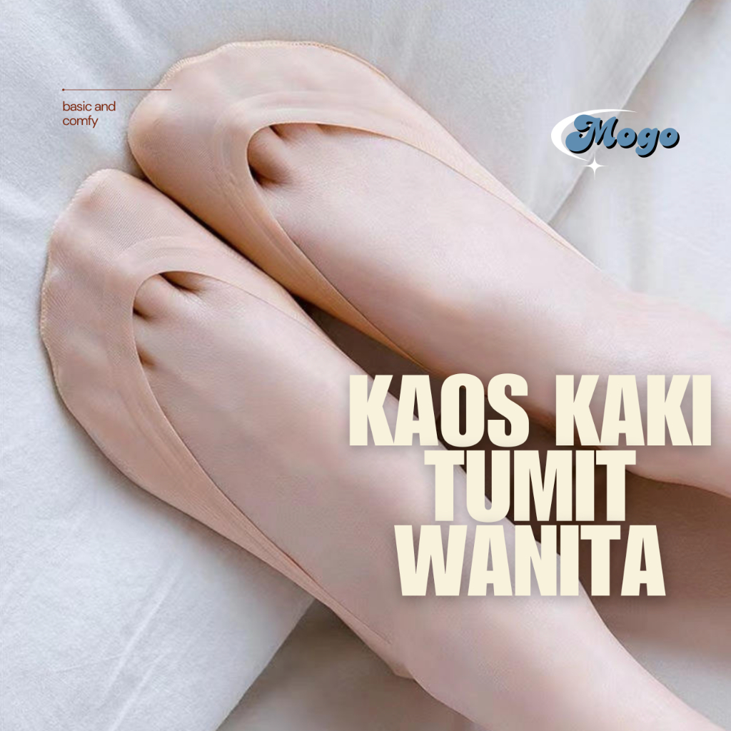 Kaos Kaki Tidak Terlihat Wanita Tumit KKTW1A Mogo Flat Shoes Nyaman Anti Bakteri