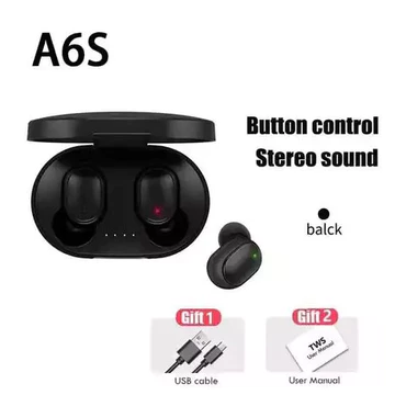 Headset Bluetooth 5.2 A6s TWS Portable Handsfree BT Wireless Hf Sport In Earphone