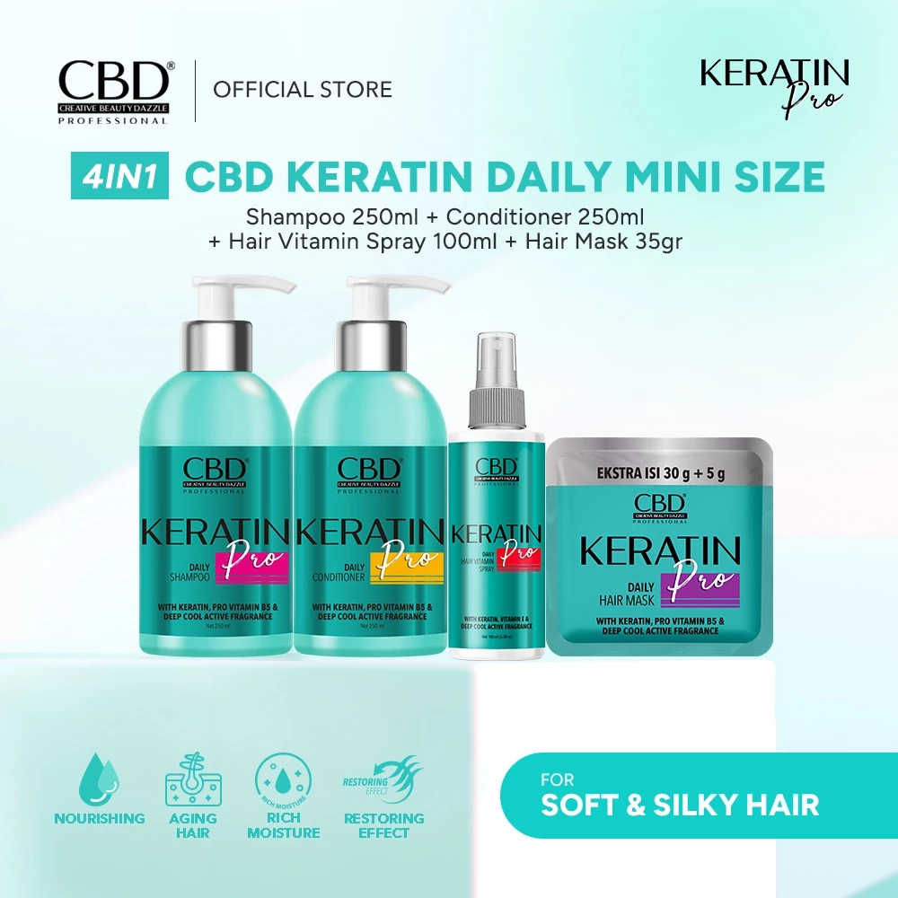 Jual CBD Professional Keratin Pro Daily Treatment 250ml [4in1] Shampoo ...