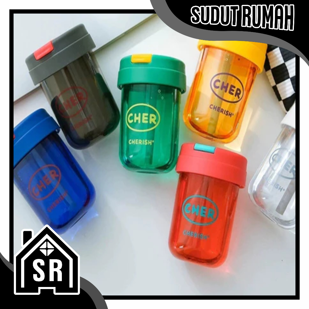 Jual SR - Botol Minum CHER Portable 300ml Anti Bocor / Botol Minum Anak ...