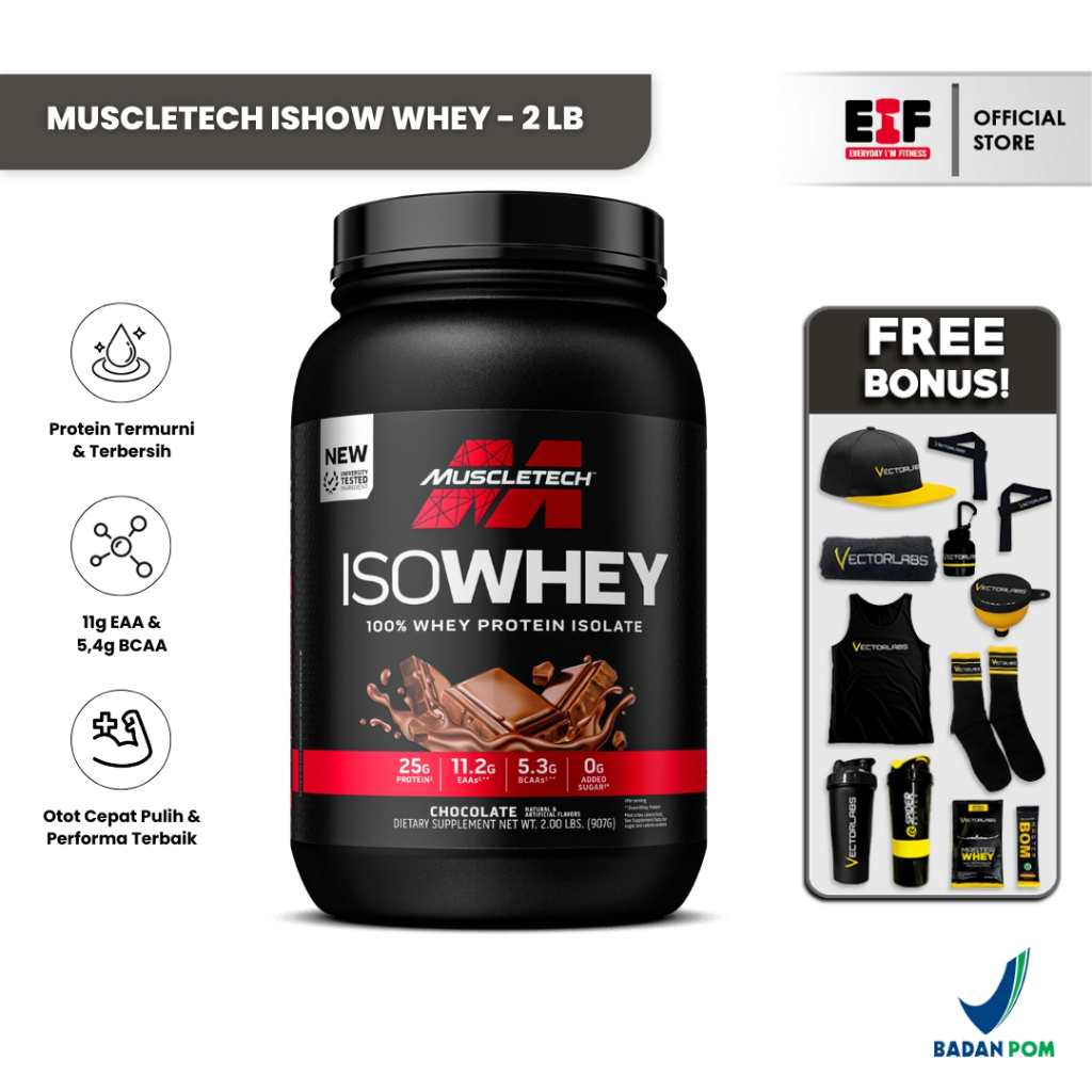 Jual MuscleTech Isowhey Protein Isolate 100% Whey 2 Lbs | Shopee Indonesia