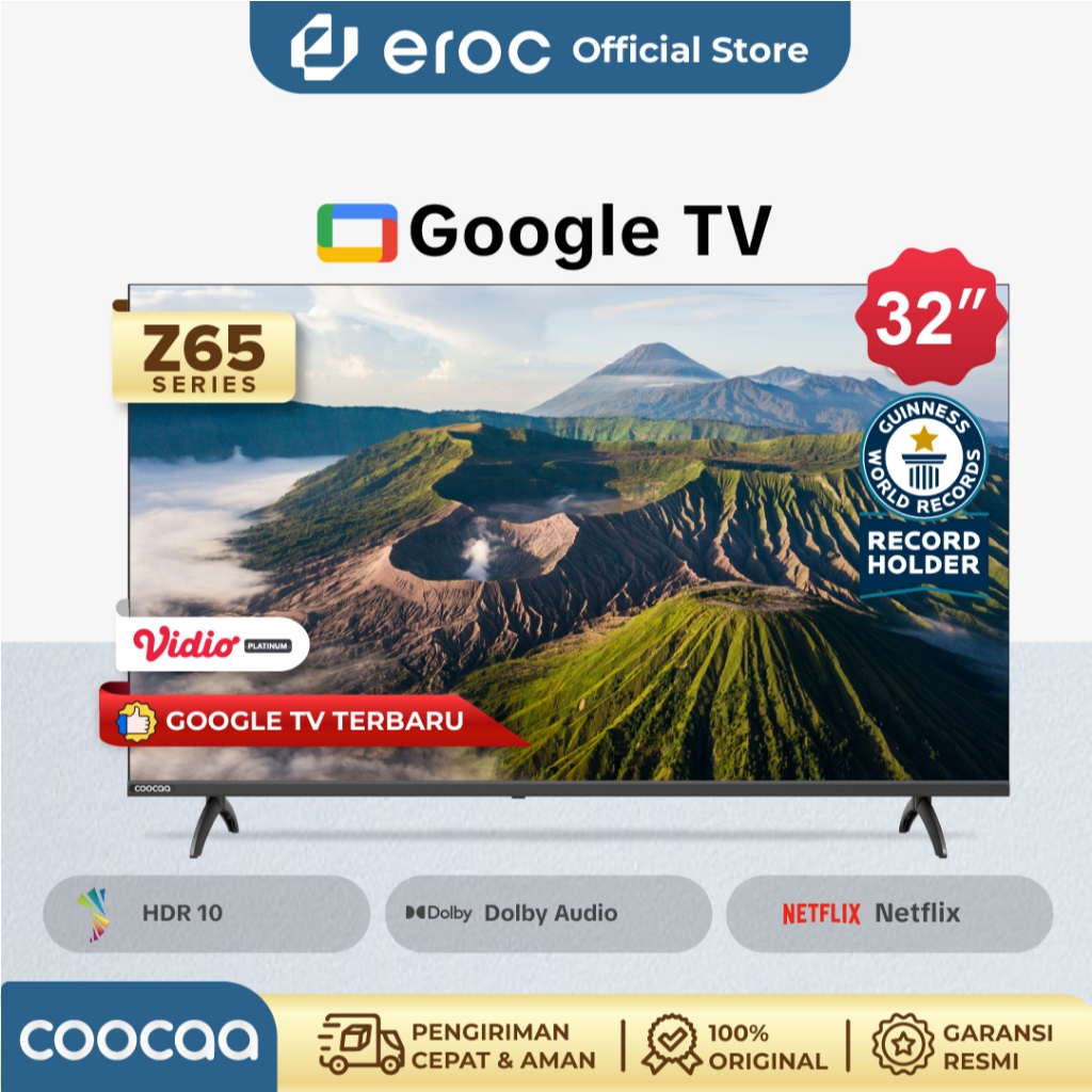 Jual COOCAA 32 inch Z65 - GOOGLE TV - 2K LED-TV - HDR 10 - Flicker Free ...