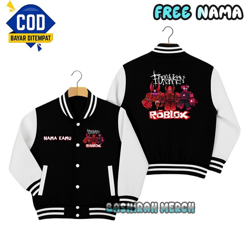 Jual Jaket anak varsity roblox forsaken karakter free nama - Jaket ...