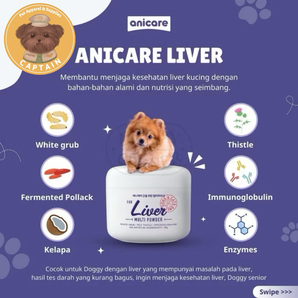 Jual VITAMIN SUPLEMEN ANJING ANICARE LIVER 50GR | Shopee Indonesia