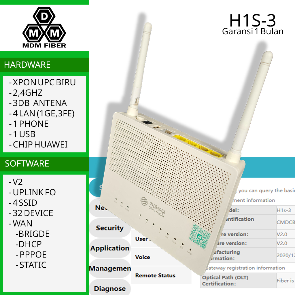 M13X H1s-3 second XPON modem router ont onu