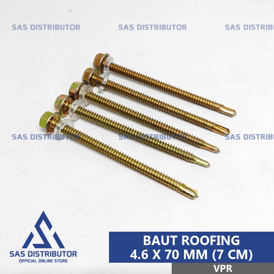 Jual Sekrup Roofing 7 cm / Baut Roofing 12 x 70 mm / Baut Atap Roofing ...