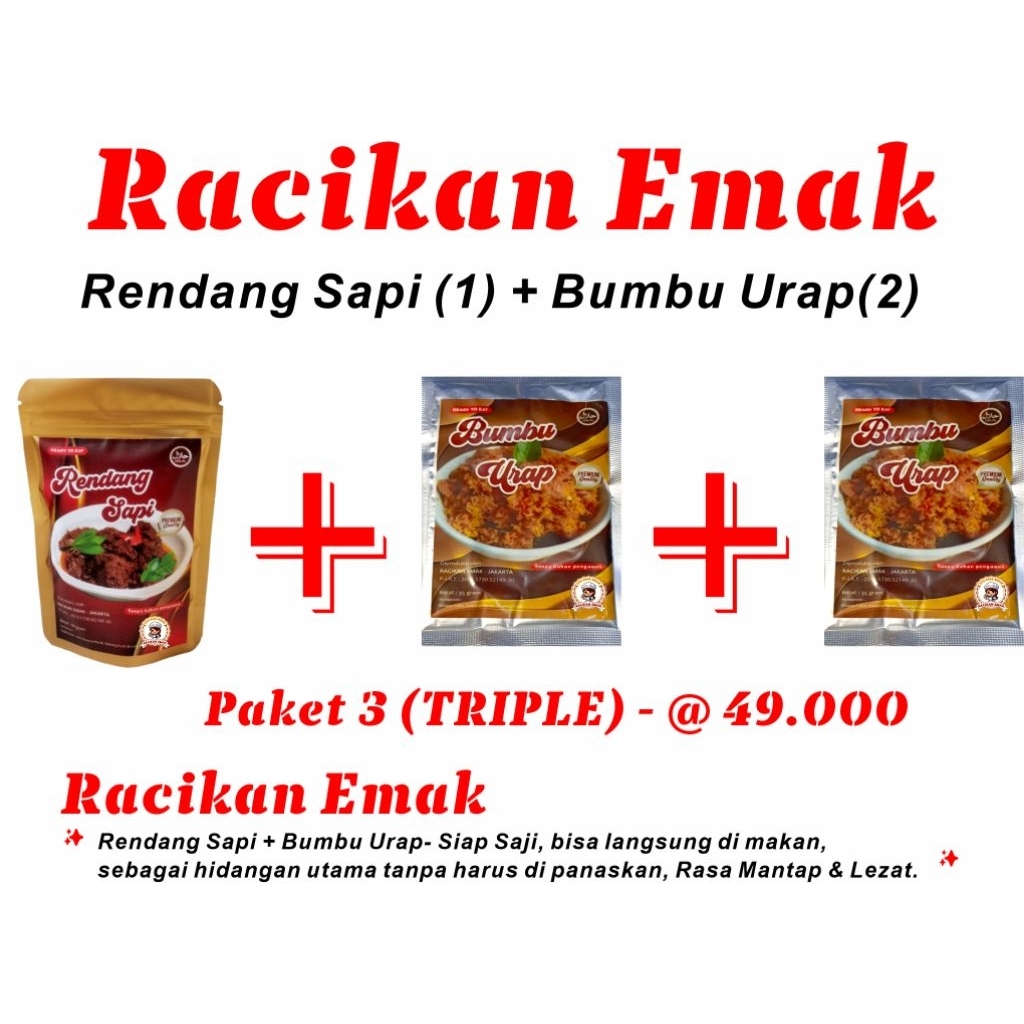 Jual Rendang Sapi Bumbu Urap Racikan Emak | Shopee Indonesia