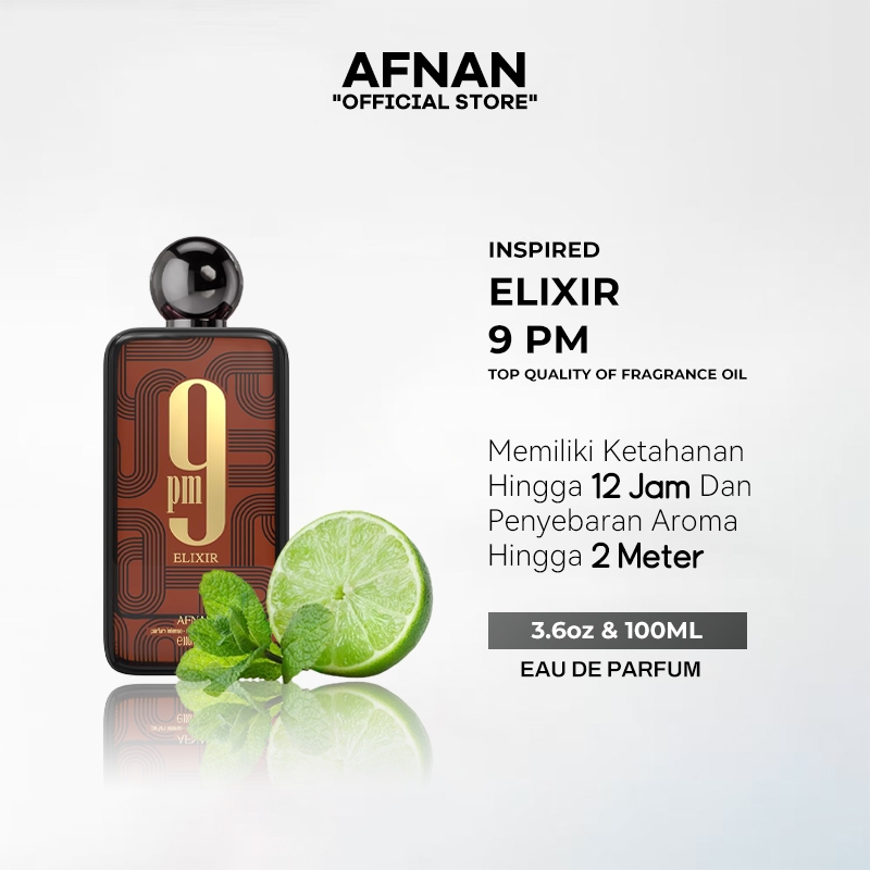 Jual Afnan 9 PM Elixir Parfum 100ml, Afnan Official Store, Fragrance ...