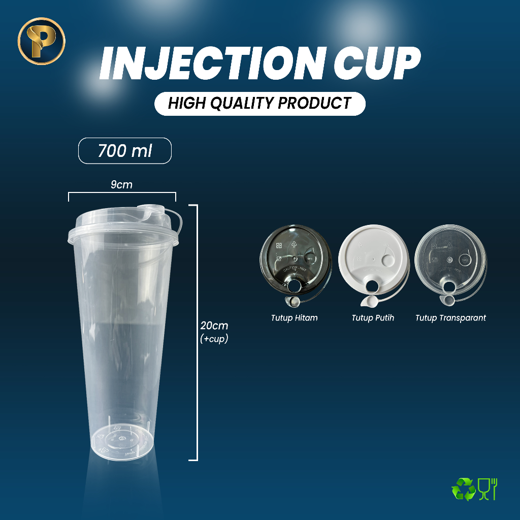 Jual 25 pcs Cup Plastik Injection - Cup Tebal BPA Free – 380ml / 400ml ...