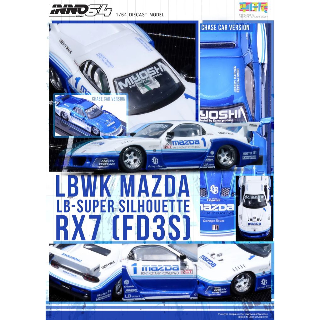 Jual INNO64 LBWK MAZDA RX7 (FD3S) LB-SUPER SILHOUETTE - WHITE BLUE ...