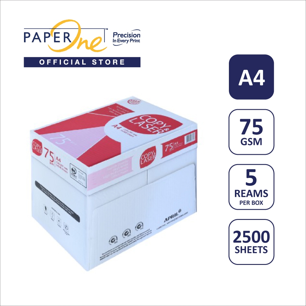 Copy & Laser  Kertas A4 75gr Copier 1 Box (2500 lembar) Kertas HVS