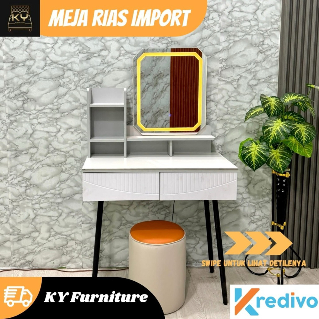 Jual Meja Rias Import Led Touchscreen | Shopee Indonesia