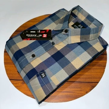 Kemeja Pria Lengan Pendek Motif Katun 027