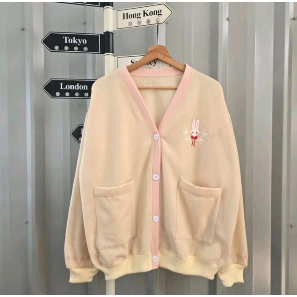 Jual PRELOVED Sweater Dusty Pink Rabbit Korean Style | Shopee Indonesia