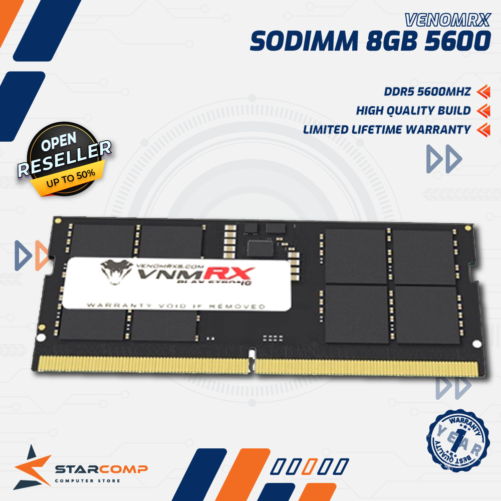 Jual VENOMRX 8GB 5600MHz DDR5 SODIMM | Memory RAM Laptop VENOM RX ...