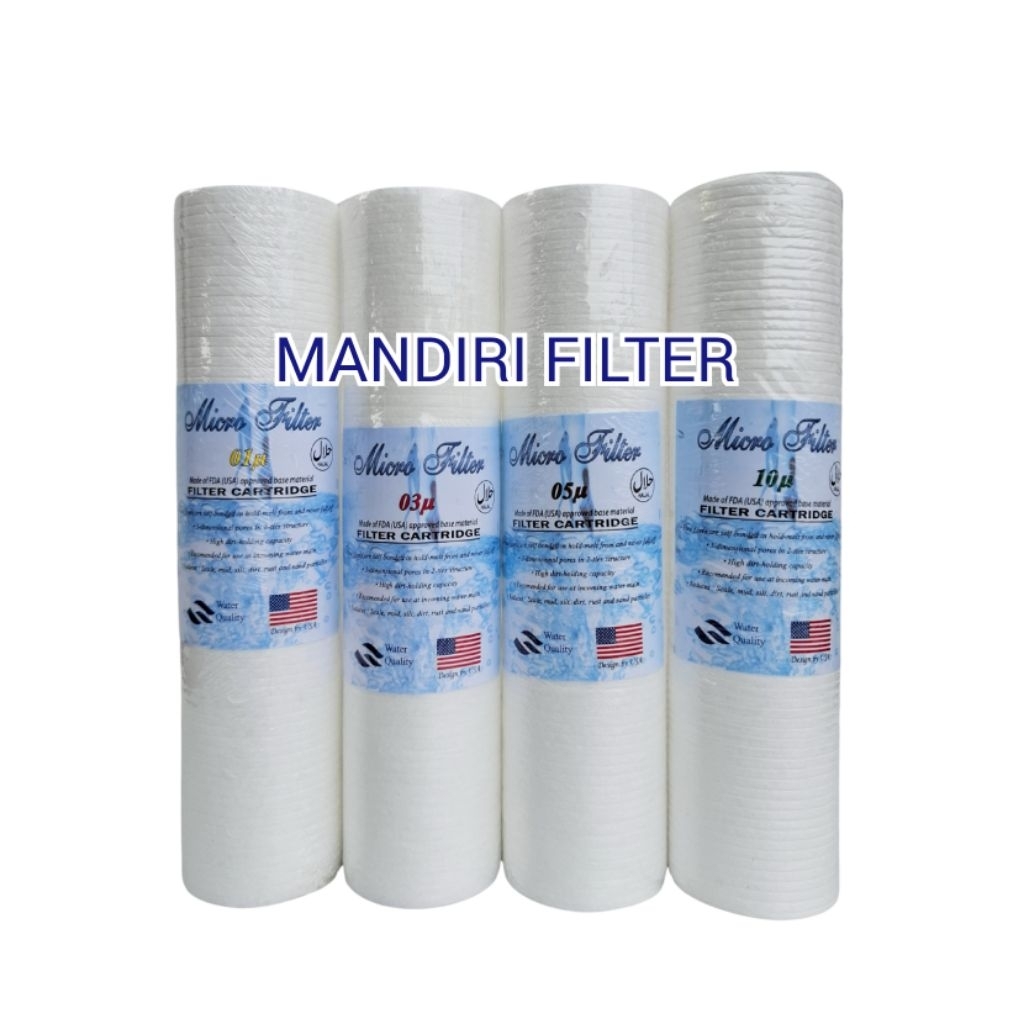 Jual Cartridge Filter Air Sedimen 10 Inch Micro Filter / Filter Spun PP ...