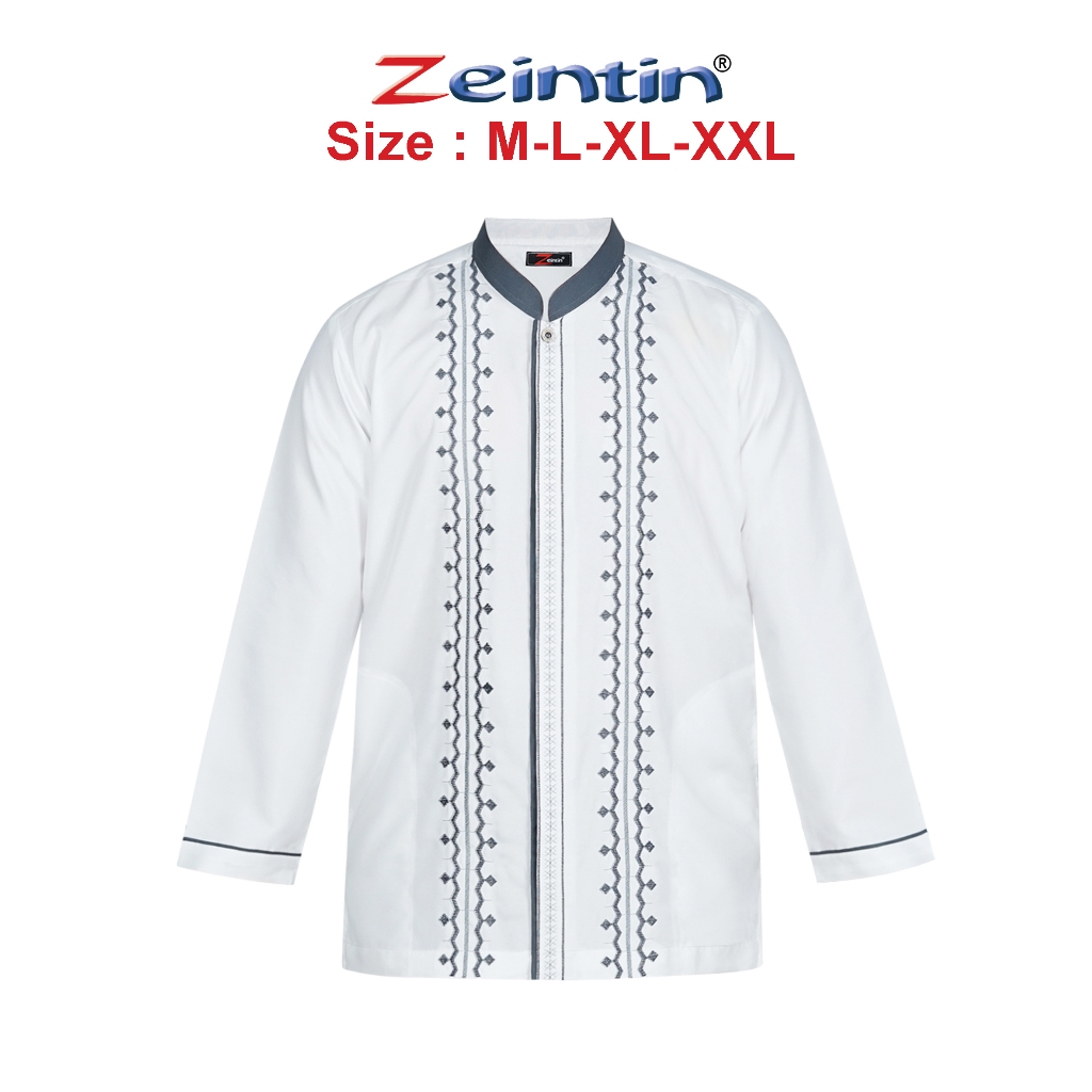 Zeintin - Baju Koko Pria Lengan Panjang Fashion Muslim Bahan Katun Kurta Pakista - foto 2