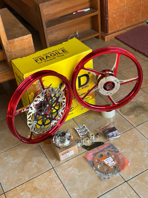 Jual WHEELSET VELG VND KZR PNP CRF, KLX, DT RACKER (TINGGAL PASANG ...