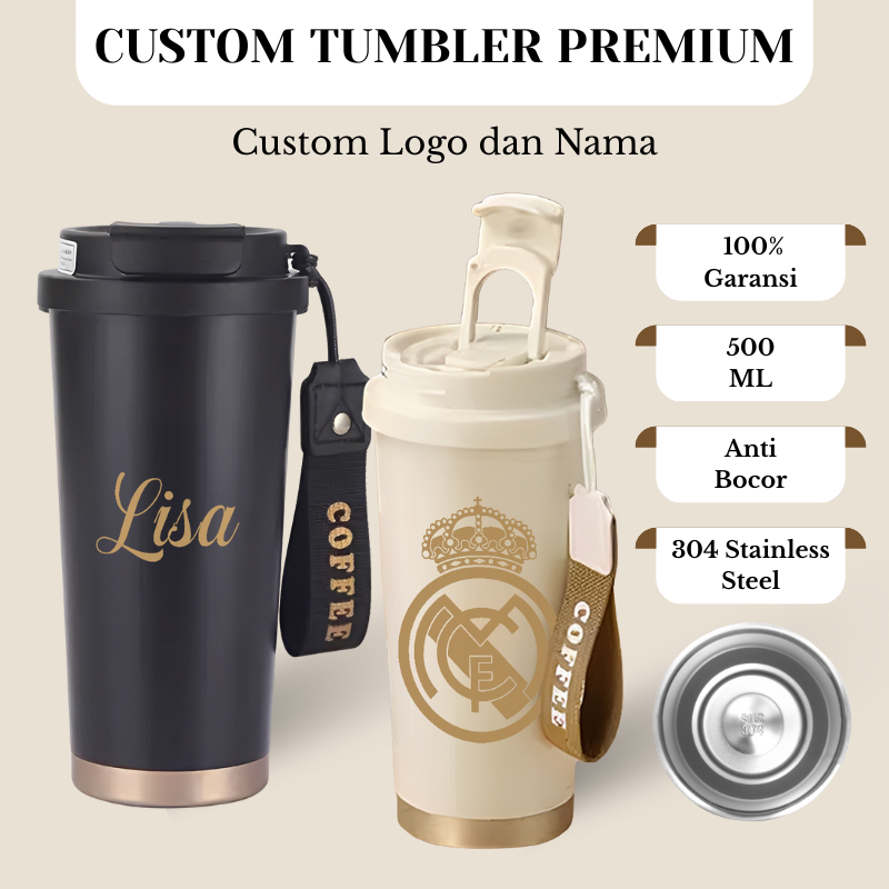 Jual Custom Tumbler Premium 500ML Stainless Steel SUS 316 Printing ...