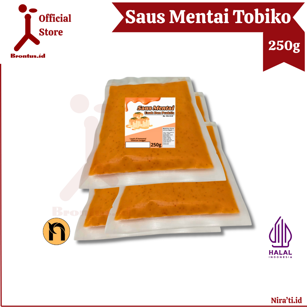 Jual BrontusID - Nira'ti Saus Mentai Tobiko - 250 gram | Shopee Indonesia