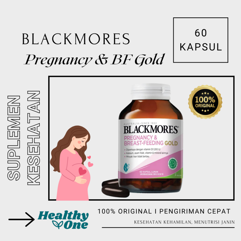 Jual BLACKMORES PREGNANT & BREASTFEEDING GOLD 1 BOTOL 60 TABLET ...