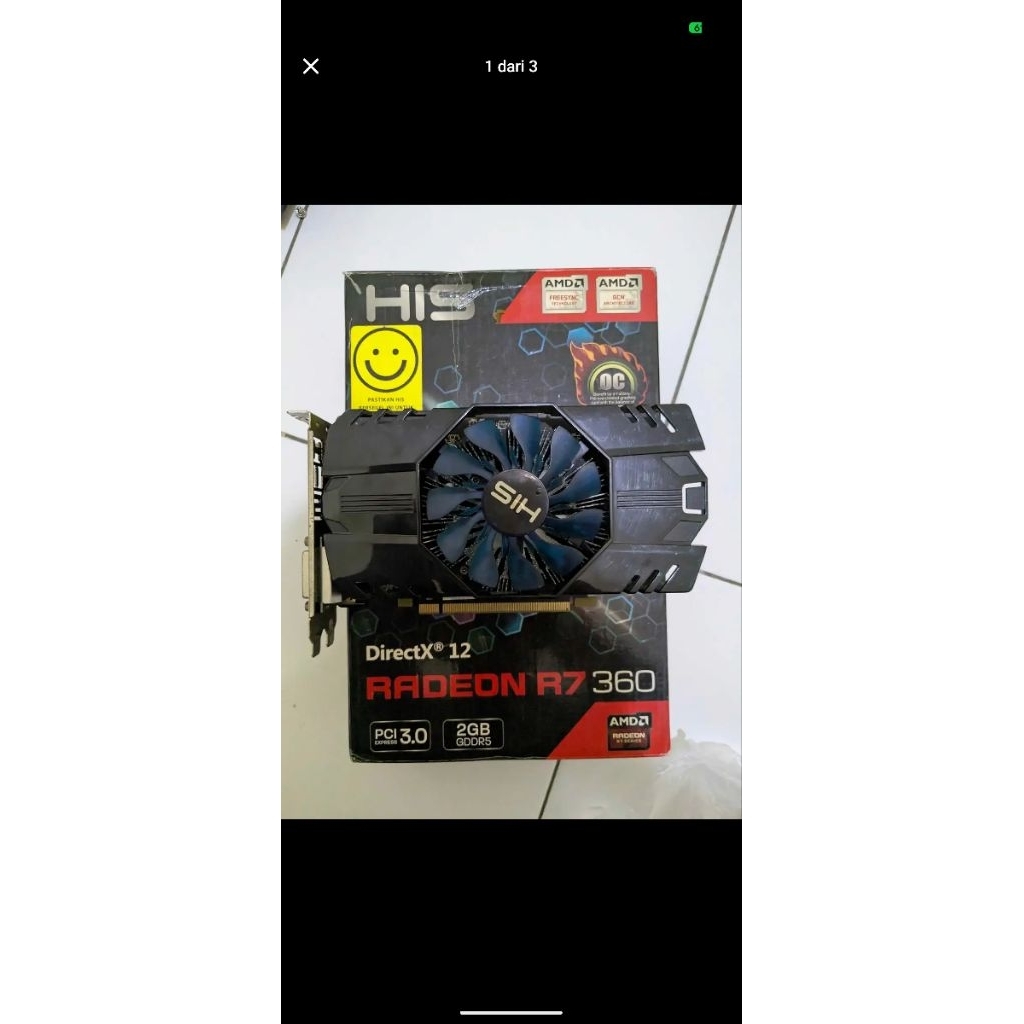 Jual VGA AMD HIS R7 360 2GB NO DISPLAY | Shopee Indonesia