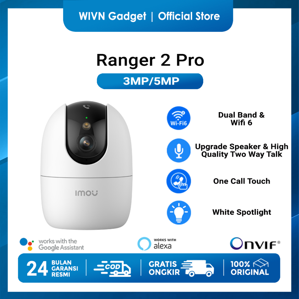 Jual IMOU Ranger 2 Pro 3MP/5MP Smart CCTV | Wi-Fi 6 & Dual Band | One ...