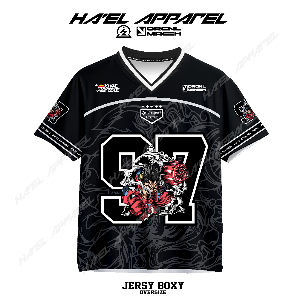 Jual Jersey boxy Anime one piece luffy Oversize Boxy One piece 97 ...