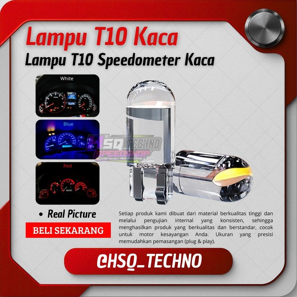 Jual #07 Lampu Speedometer led T10 resin full kaca mini 360° lampu ...