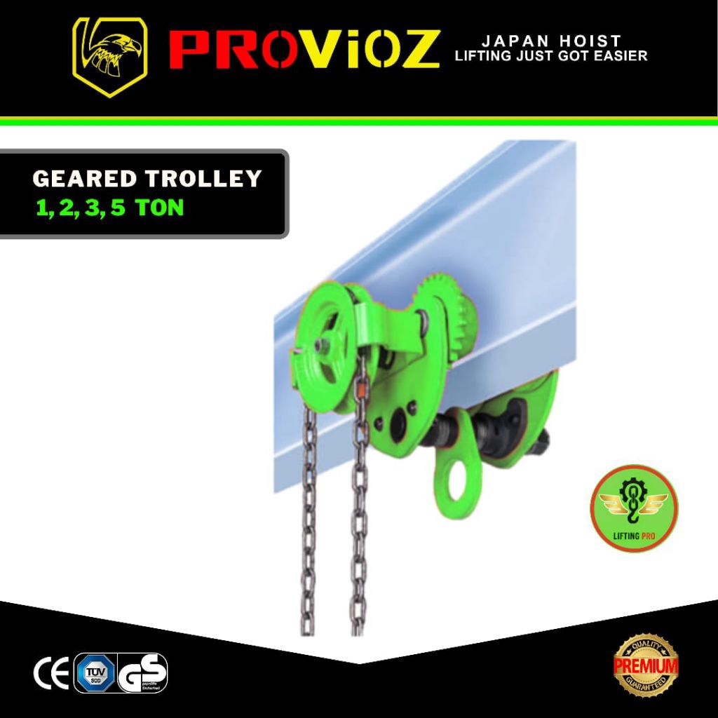 Jual GEARED TROLLEY TROLI RAIL KATROL RANTAI MANUAL/Geared Trolley ...