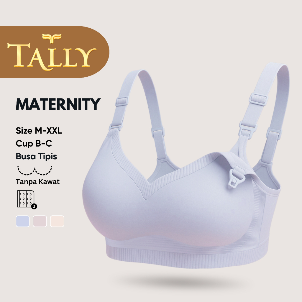 TALLY Bra Menyusui Tanpa Kawat Busa Tipis BH 8671