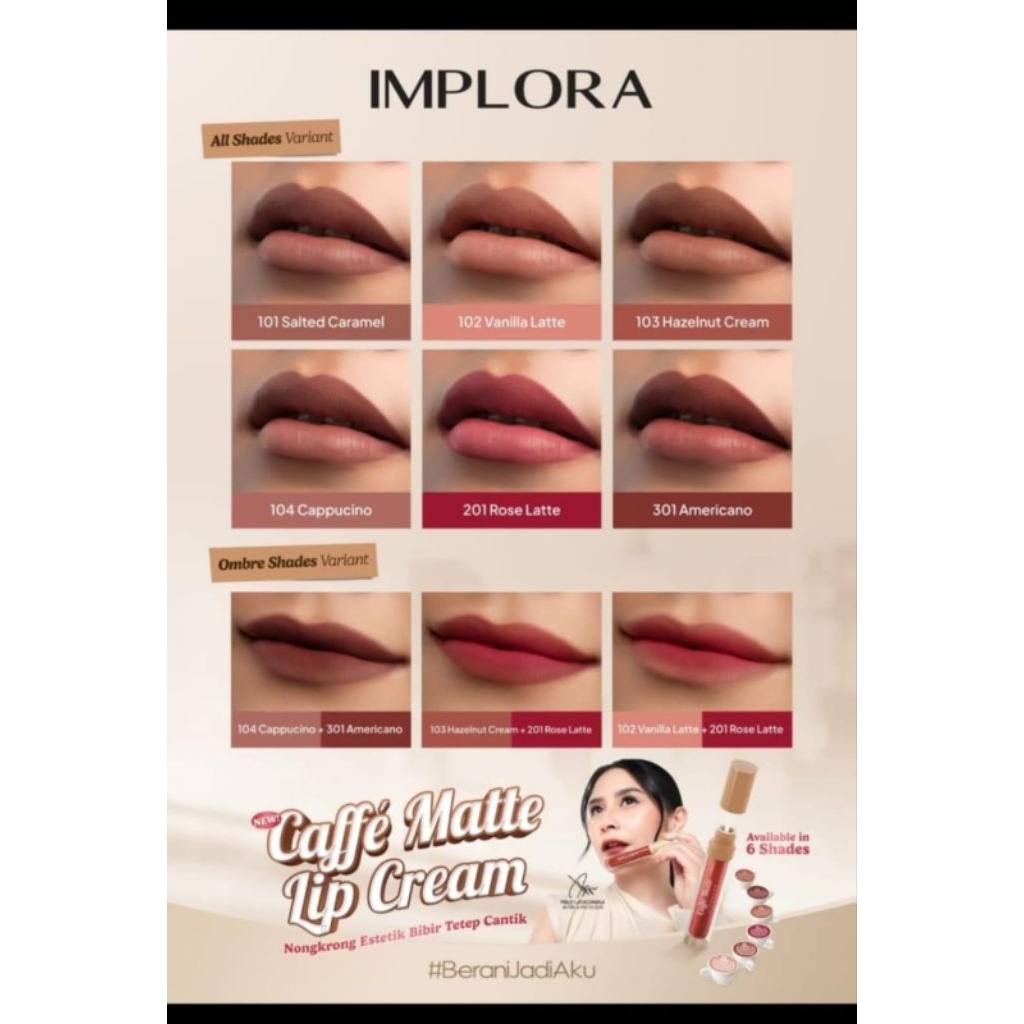 Jual IMPLORA CAFFE MATTE LIP CREAM | Shopee Indonesia
