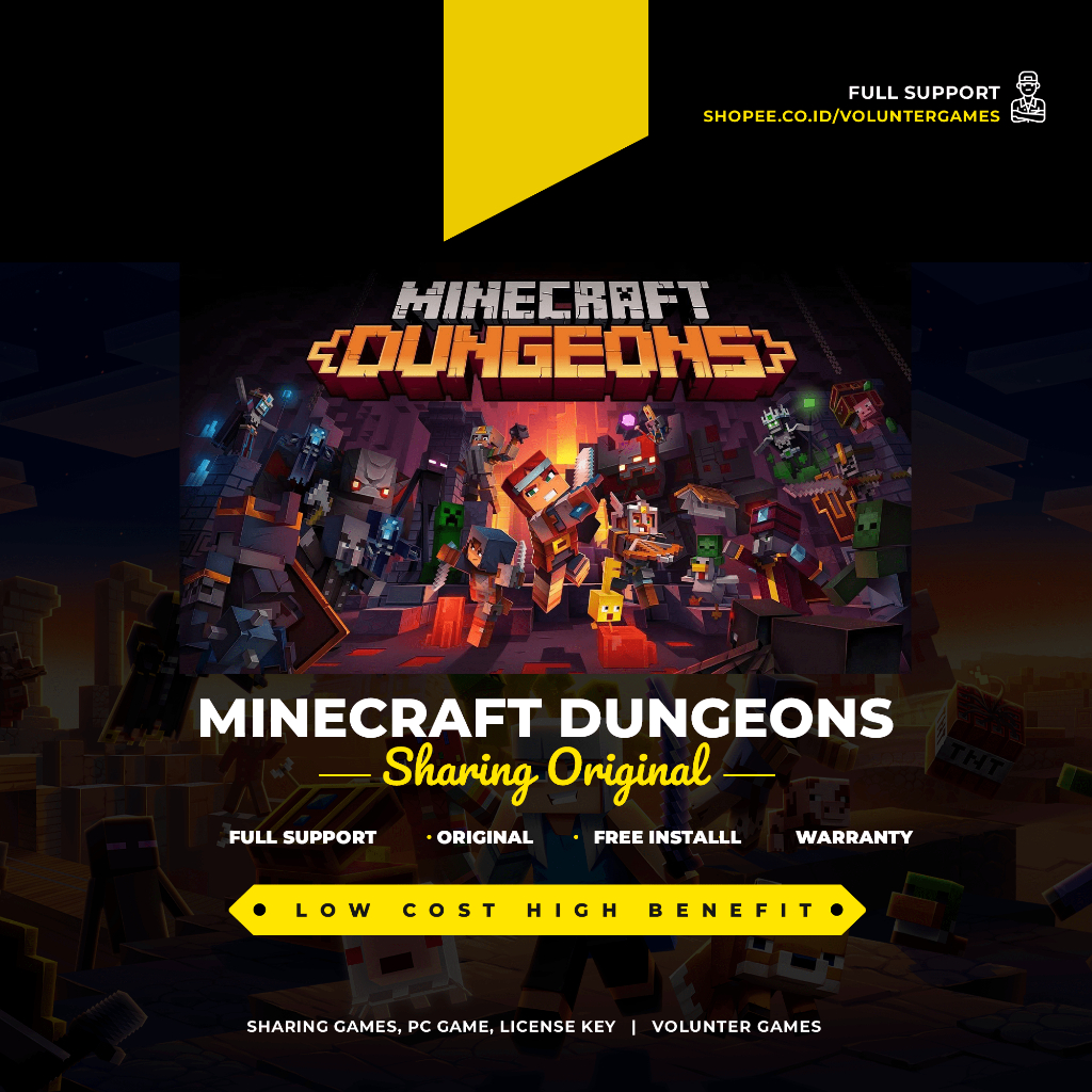 Jual MINECRAFT DUNGEONS PC ORIGINAL MICROSOFT | Shopee Indonesia