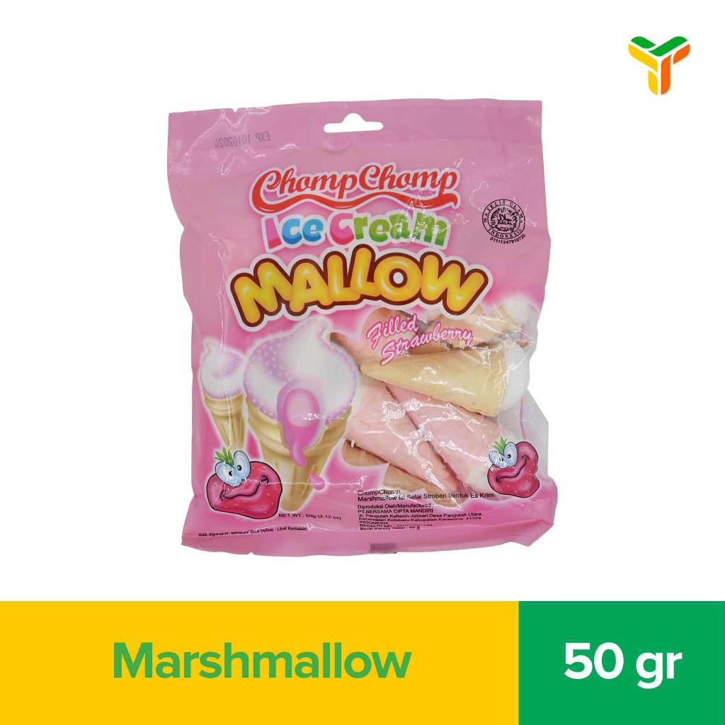Jual Chomp Chomp Ice Cream Mallow Strawberry 50 Gram | Shopee Indonesia