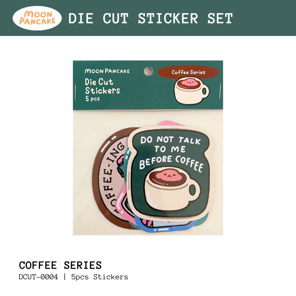 Jual Moon Pancake Sticker Set - Coffee Series (Die Cut) | Shopee Indonesia
