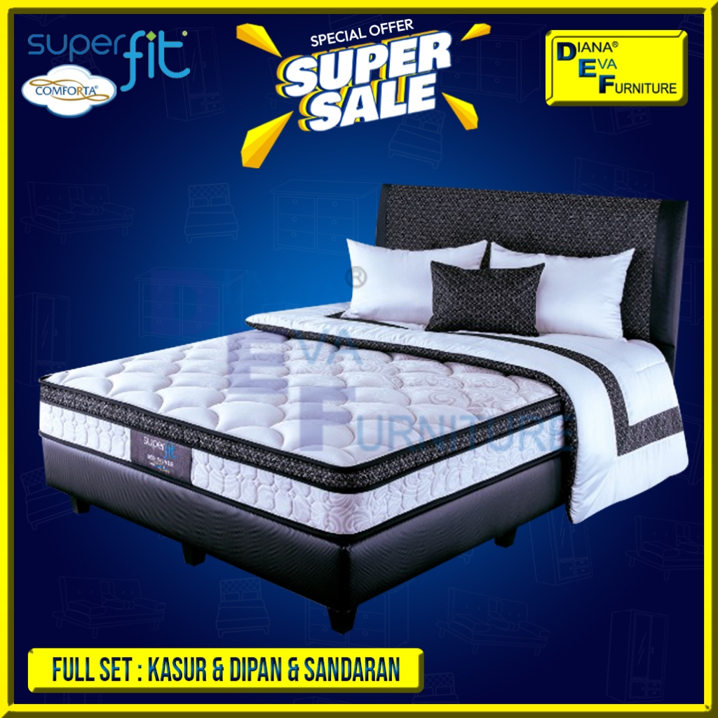 Jual Comforta SuperFit Neo Silver Full Set Kasur Springbed | Shopee ...