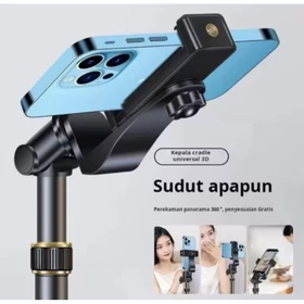 M1 Tripod Kokoh Full Besi Tripod Handphone Chrome 2 1 Meter Holder Hp