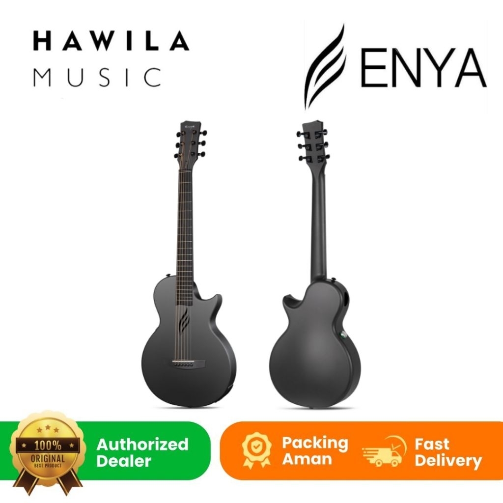 Gitar Akustik Elektrik ENYA NOVA GO SP1 Black-White-Blue-Ungu-Pink +Tas Dll Built in Effects Delay Chorus Reverb dll