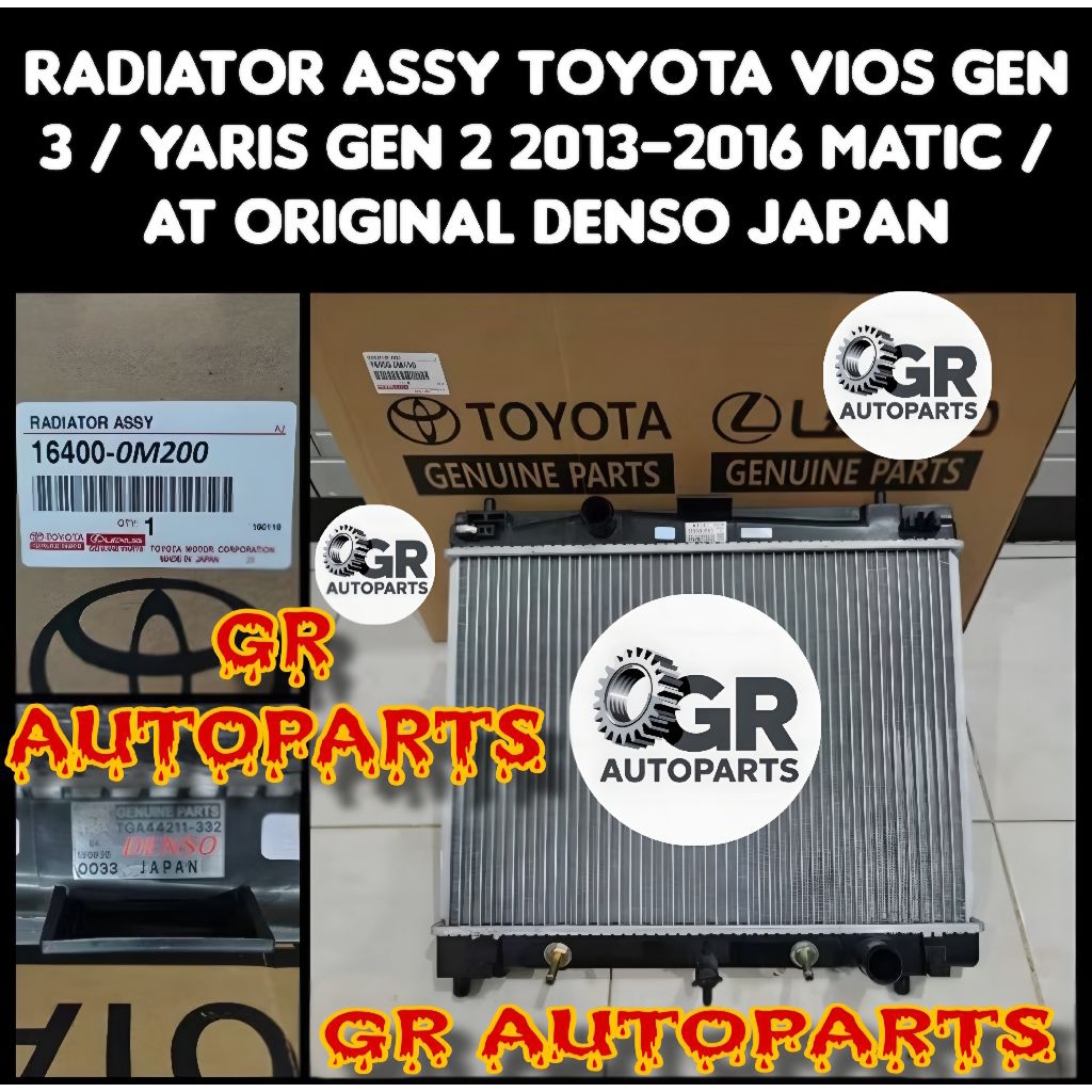 Jual RADIATOR ASSY TOYOTA ALL NEW VIOS GEN 3 / YARIS GEN 2 MATIC TAHUN ...