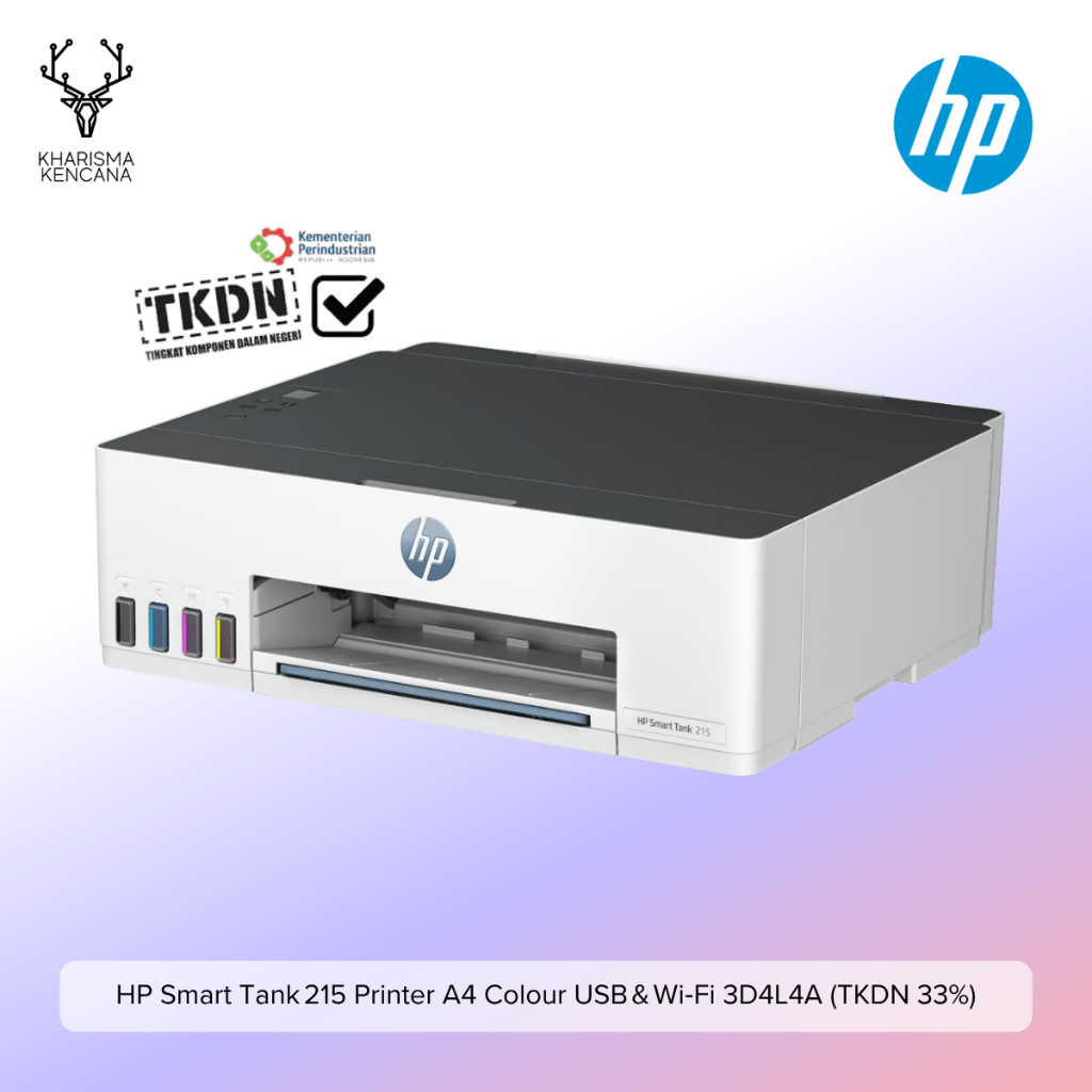 Jual HP Smart Tank 215 Printer A4 Colour USB & Wi‑Fi 3D4L4A (TKDN 33% ...