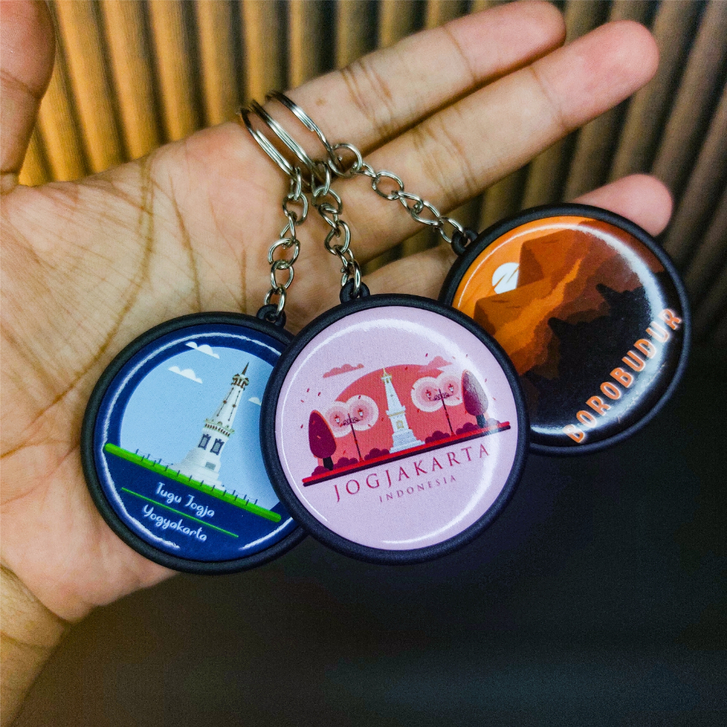 Jual GANTUNGAN KUNCI YOGYAKARTA BULAT KEYCHAIN / Oleh-oleh Khas ...