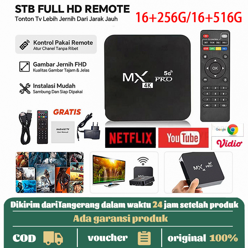 Jual [LAPAKJAYA] MX PRO Smart TV Box Android 4K Ultra HD 2.4GHz/5G WiFi ...