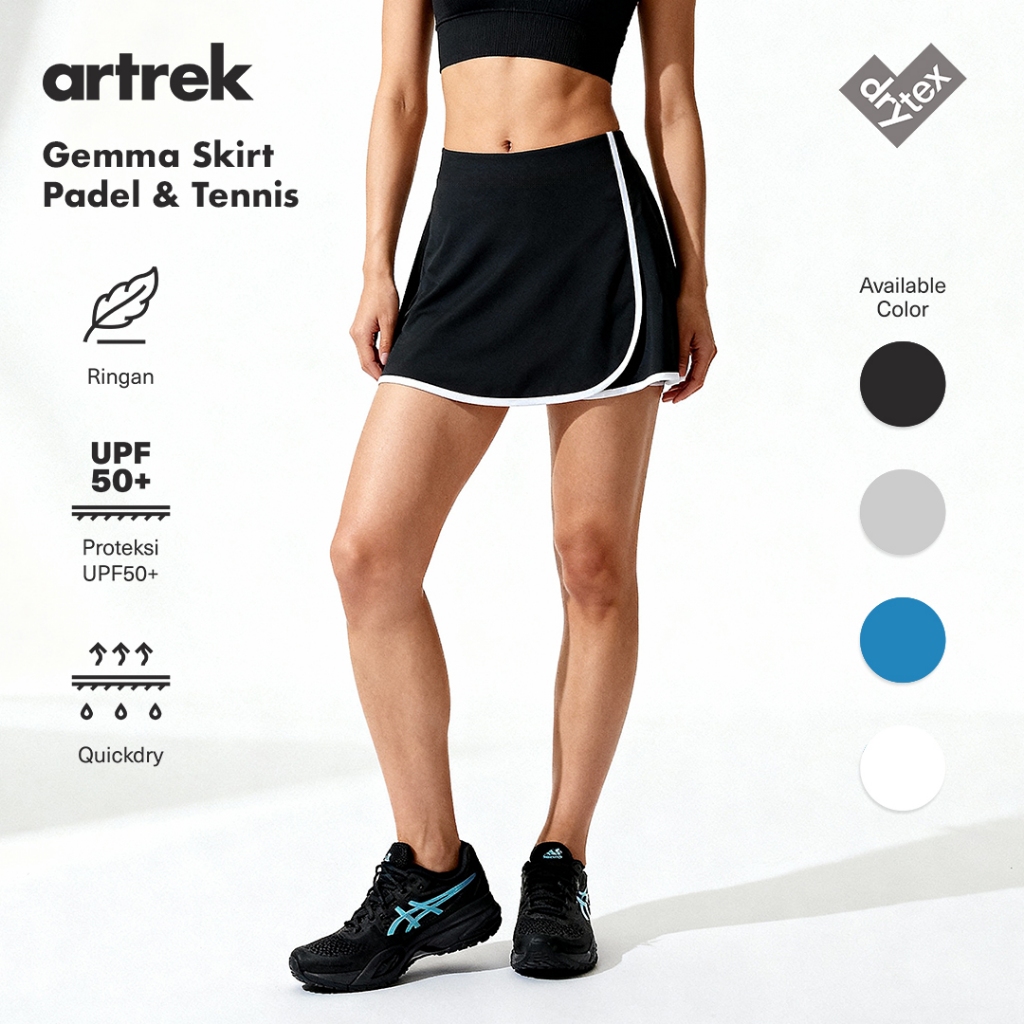 Jual Artrek Gemma Skort Padel & Tennis Ringan Nyaman Bawahan Rok ...